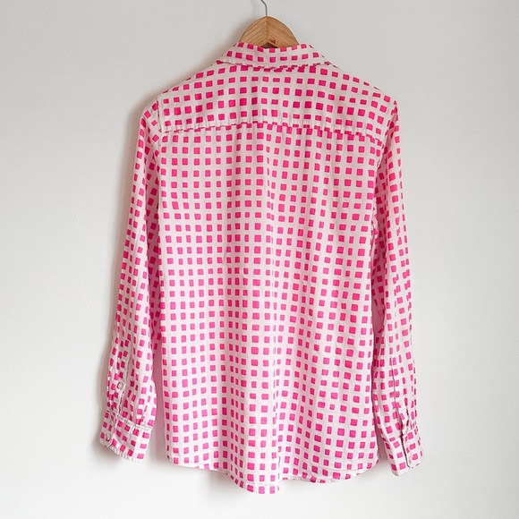 Gap bright pink button down shirt Sz. M - Picture 4 of 7